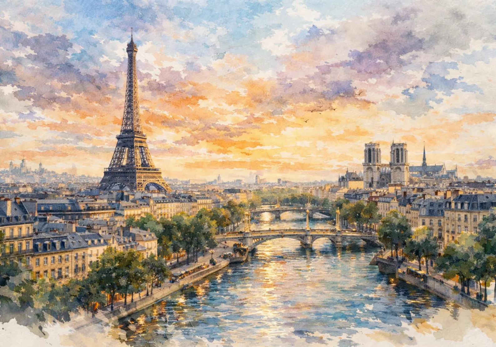 Paris à l'aquarelle